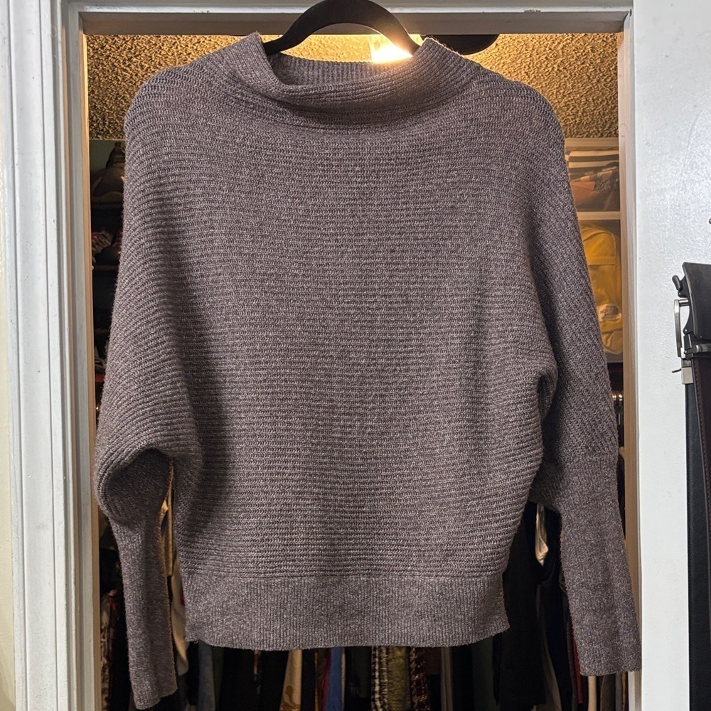 Simply Vera Vera Wang Textured Cowl Neck Sweater in Taupe